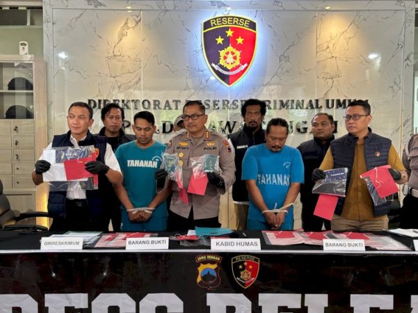 Rilis kasus TPPO yang dilakukan dua pria asal Tegal dan Brebes (foto: RMOL Jateng)