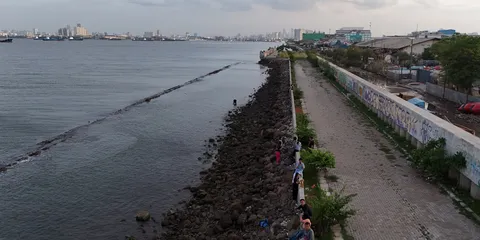 Tanggul laut di Jakarta (foto: Merdeka.com)