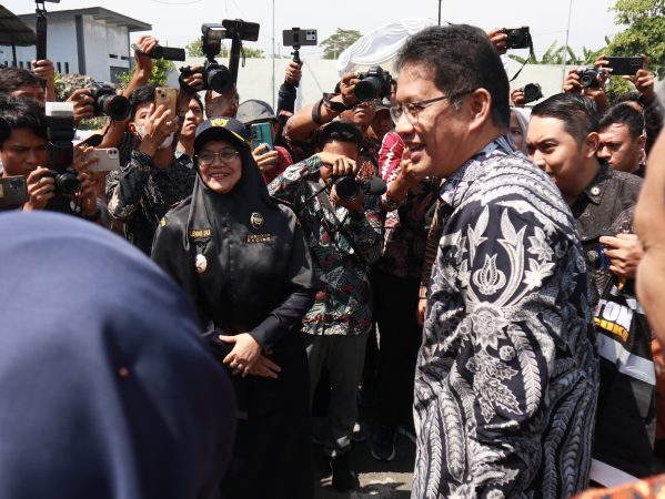 Menteri Keuangan Purbaya Yudhi Sadewa saat mengunjungi Kabupaten Kudus pada 3 Oktober 2025 (foto: dok. Bea Cukai Kudus)